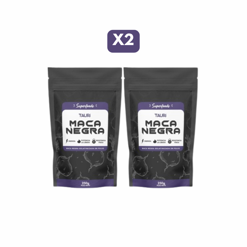 Maca Negra Gelatinizada en Polvo 250g, Pack x2, x4