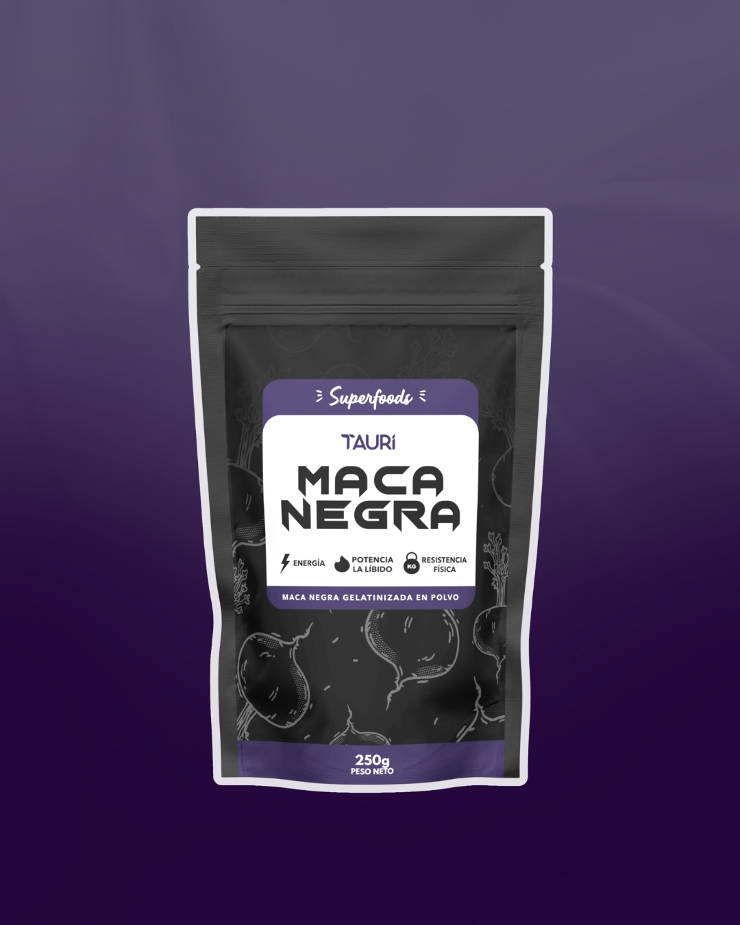 MACA NEGRA GELATINIZADA 250g