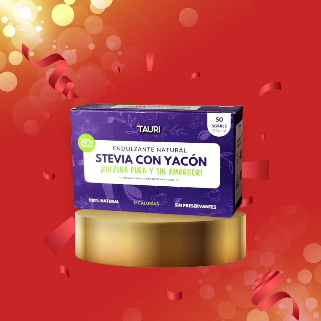 STEVIA CON YACÓN CAJA (50 SACHETS)