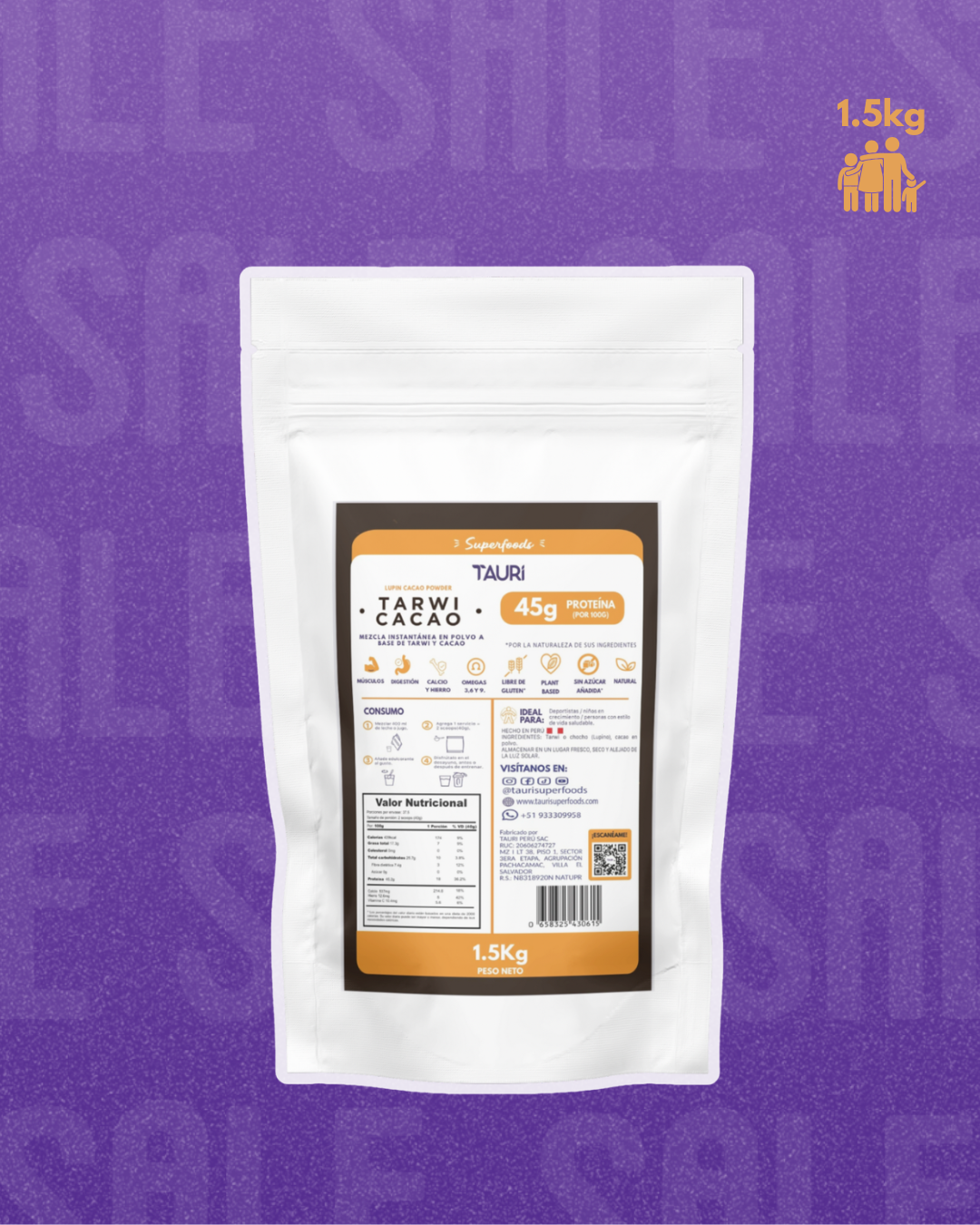 TARWI CACAO 1.5Kg
