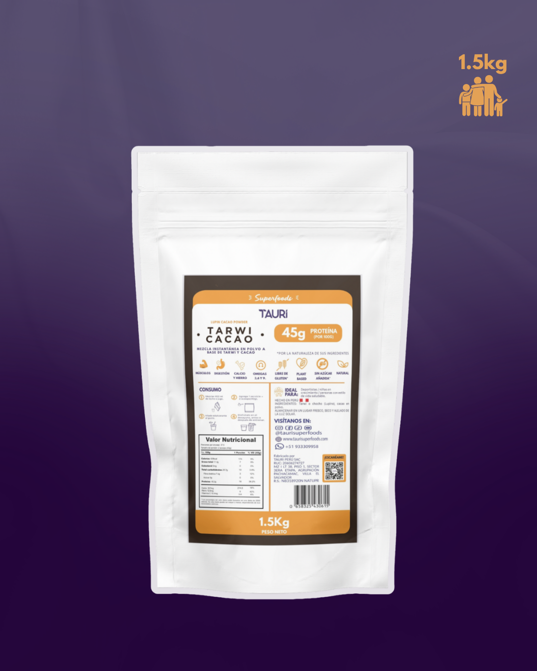 TARWI CACAO 1.5Kg