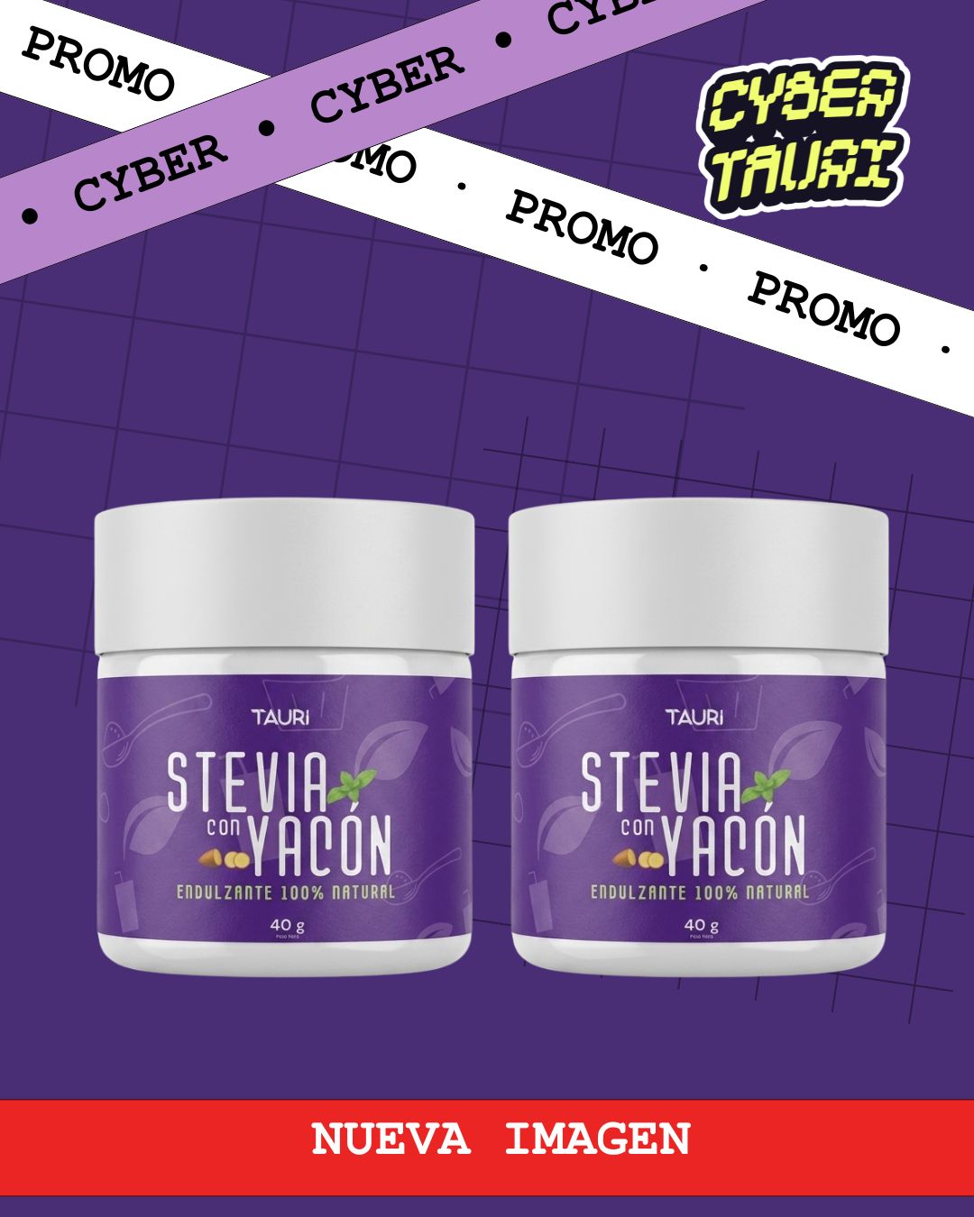 STEVIA CON YACÓN 40g Pack x2