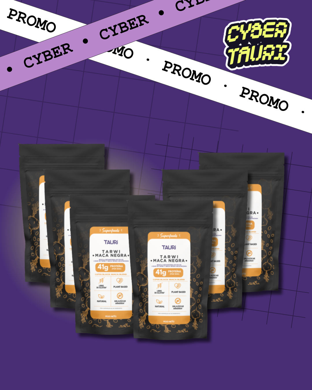 TARWI EN POLVO CON MACA NEGRA 500g PACK x6