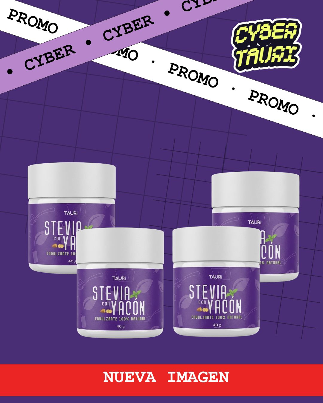STEVIA CON YACÓN 40g Pack x4