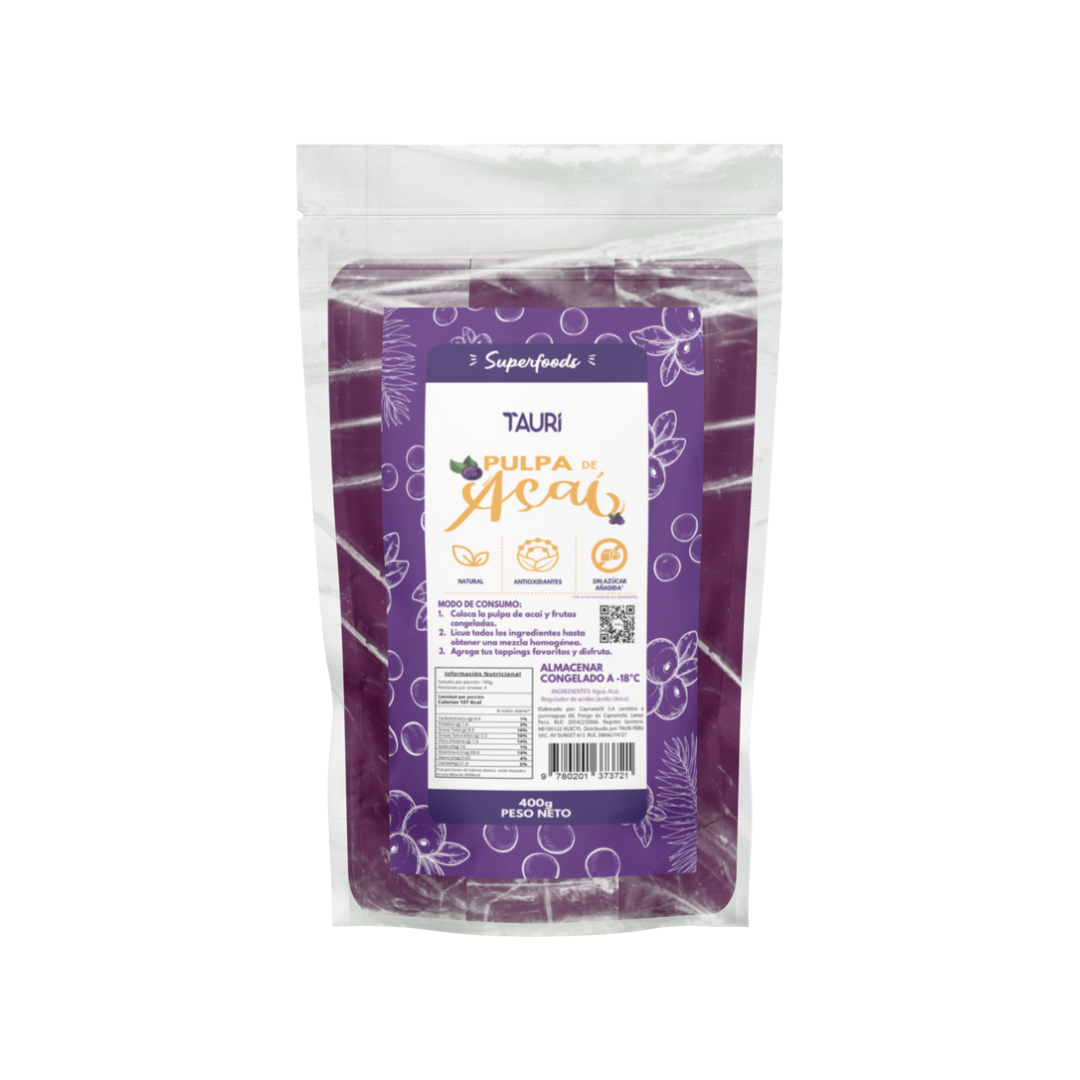Pulpa de Açai 400g (pack 4 unid x 100g c/u)