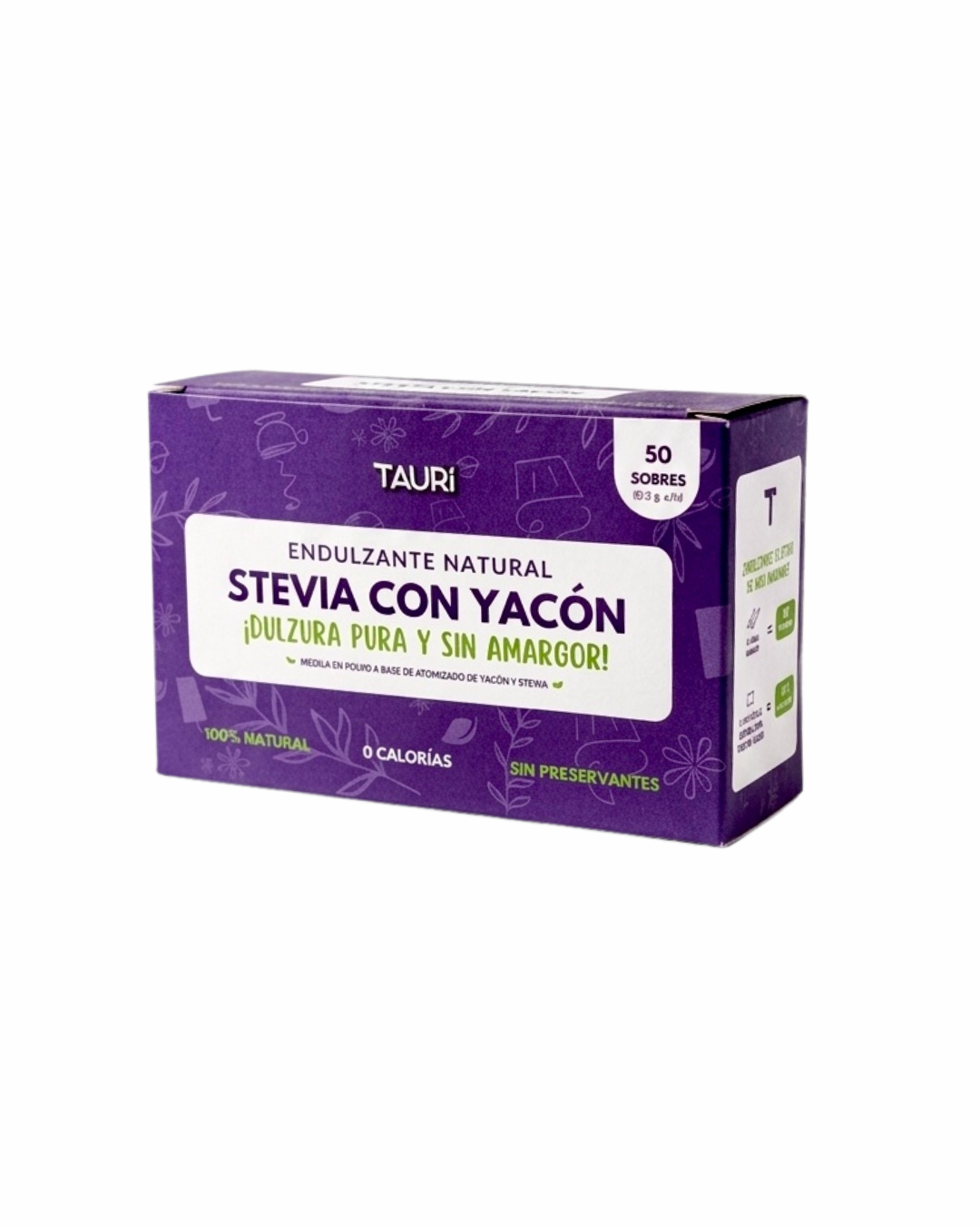 STEVIA CON YACÓN CAJA (50 SACHETS)