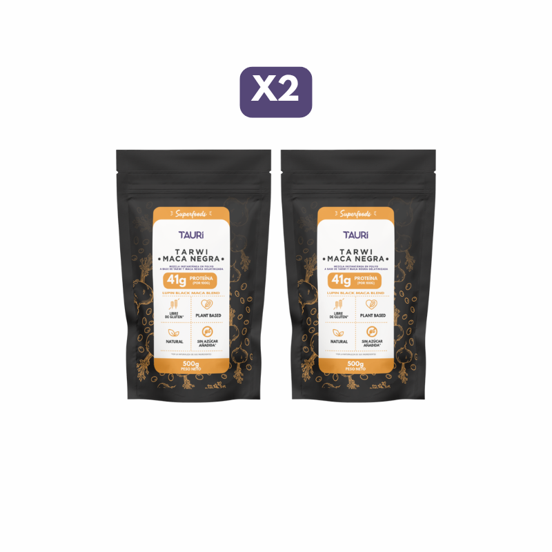 Tarwi en polvo con maca negra 500g pack x2, x3, x6