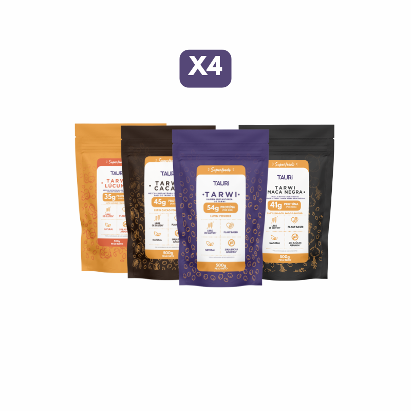 Tarwi sabores variados 500g pack x4