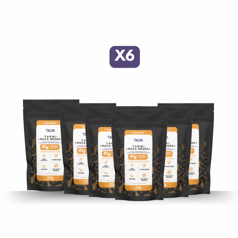 Tarwi en polvo con maca negra 500g pack x2, x3, x6