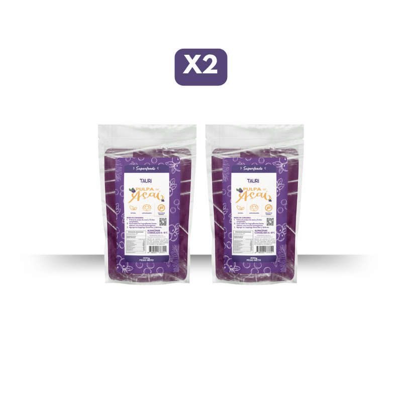 Pulpa de Açai 400g Pack x2, x4