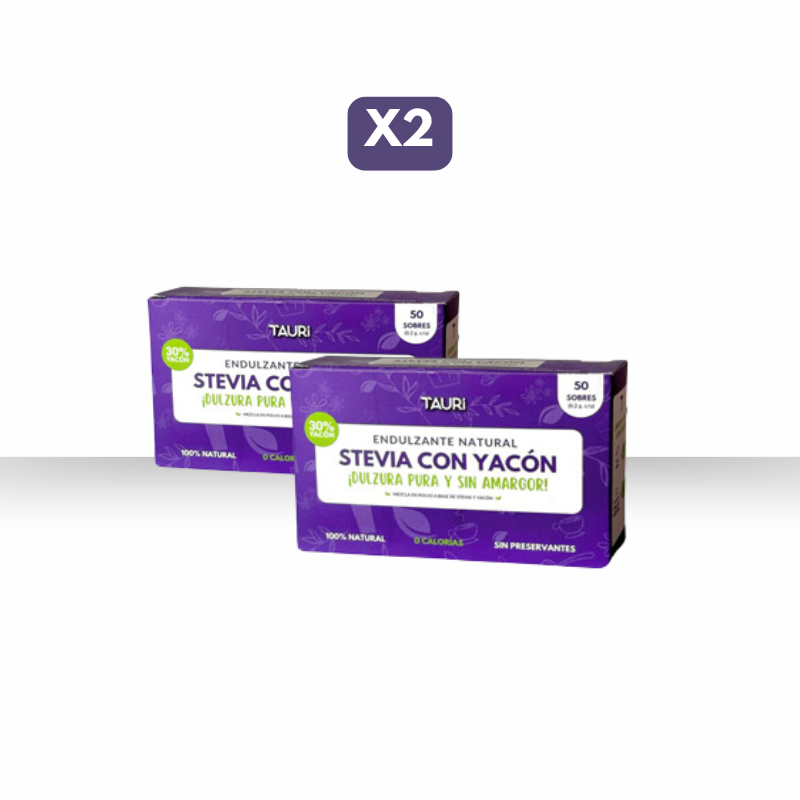 Stevia con Yacón en sobres (50 uds.) x1, x2, x5