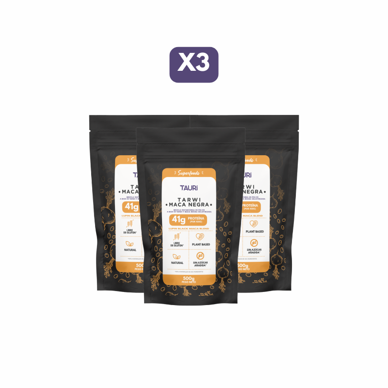 Tarwi en polvo con maca negra 500g pack x2, x3, x6